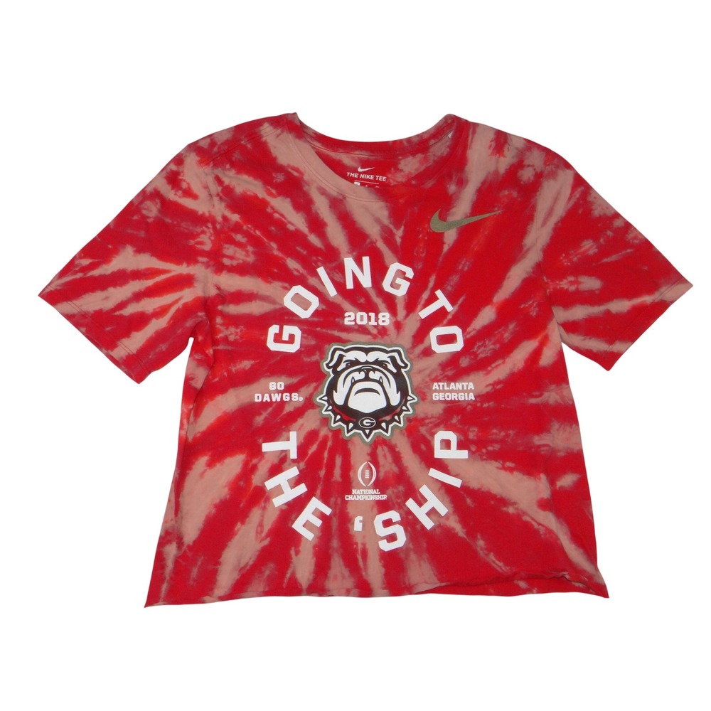 Nike Georgia Bulldogs 2018 National Championship Tie Dye Graphic T-Shirt Red S